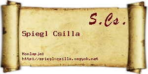 Spiegl Csilla névjegykártya