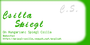 csilla spiegl business card